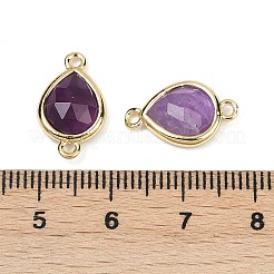 Подвески-коннекторы с граненым натуральным аметистом&nbsp;G-L514-048P-09