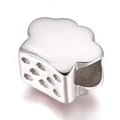 Европейские бусины из нержавеющей стали 304&nbsp;STAS-O097-90C