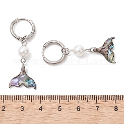 Ohrringe aus Paua-Muschel und Edelstahl 202&nbsp;EJEW-JE06964-02