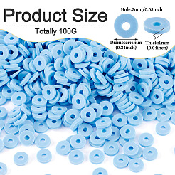 100 g handgefertigte Perlen aus Polymer-Ton&nbsp;CLAY-TA0001-77C