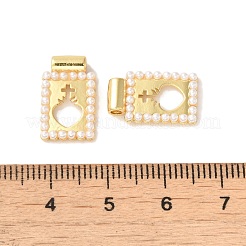 Pendentifs en laiton et perles acryliques plaqués en rack&nbsp;X-KK-G488-05A-G