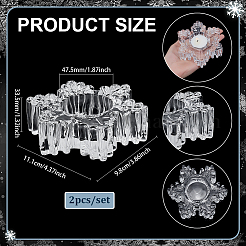 1 Set Kerzenhalter aus Glas&nbsp;AJEW-PH0006-89