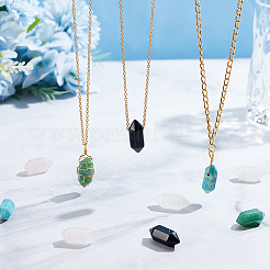 10 шт. 5 стильных подвески с двумя конечными концами из драгоценных камней&nbsp;G-OC0004-18