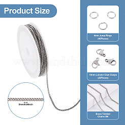 Набор для самостоятельного изготовления ожерелий/браслетов из латунных витых цепей&nbsp;DIY-TA0011-10