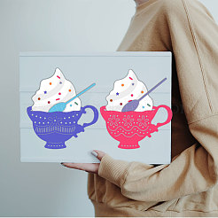 Retro-Cup-Schablonen aus Kohlenstoffstahl&nbsp;DIY-WH0309-1631