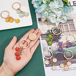 7шт 7 цвета симпатичный эмалированный брелок&nbsp;KEYC-DC0001-05