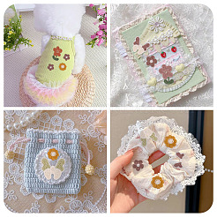 30 шт. 6 стиля цветочная компьютерная вышивка ткань нашивки на термоклей&nbsp;PATC-TA0001-36B