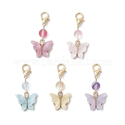 5 шт. подвеска в виде бабочки из акрилового сплава&nbsp;HJEW-JM03280