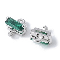 Шармы-соединители из латуни с паве из кубического циркония&nbsp;KK-F892-53P-04