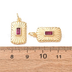 Pendentifs avec zircon cubiques à micro-pavés en laiton&nbsp;CU-K002-45G-A