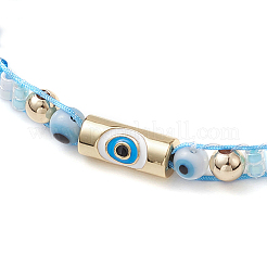 Braccialetti di perline di vetro intrecciate per le donne&nbsp;BJEW-MZ00122-01