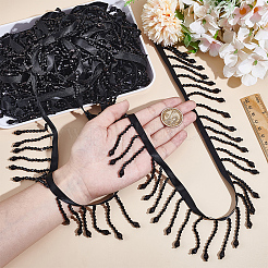 Кружевная лента из акрила и полиэстера&nbsp;OCOR-WH0110-08A