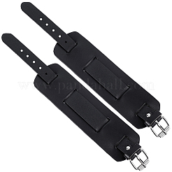 Bracelets en cuir large style punk rock vintage pour unisexe&nbsp;BJEW-WH20007-07A