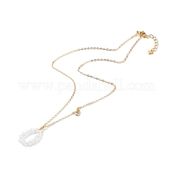 Laiton zircon cubique collier pendentif&nbsp;NJEW-JN03531-01