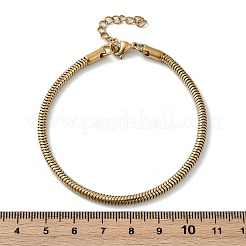 Bracelets à chaîne serpent ronde en acier inoxydable 304 avec placage ionique (IP)&nbsp;BJEW-O186-08A-G