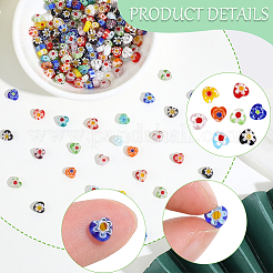 180 pz perline di vetro millefiori fatte a mano&nbsp;LAMP-PA0001-67B