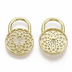 Латунные микро проложить кубического циркония подвески&nbsp;ZIRC-T014-008-NF