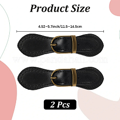 Вырезанная полая 2шт кожаная пряжка-тогл&nbsp;AJEW-CL0001-26A