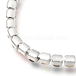 Bracelets coulissants réglables en acier inoxydable 304 avec chaînes et strass&nbsp;BJEW-B008-01E