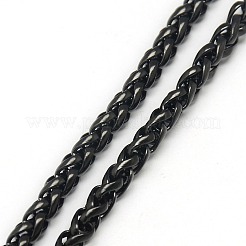 Модные мужские ожерелья из нержавеющей стали 201 пшеничная цепочка NJEW-L043B-45B