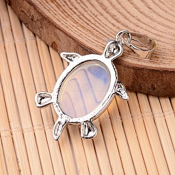 Черепаховый платины тон латуни Opalite подвески&nbsp;G-F265-01K