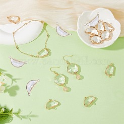 16 шт. 4 стиля стеклянных соединительных подвесок&nbsp;GLAA-HY0001-10