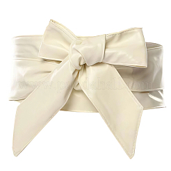 Бант из искусственной кожи обертывается вокруг пояса&nbsp;AJEW-WH20033-042F