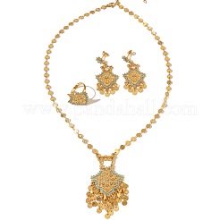 Collane con pendenti in lega di zirconi cubici e set di orecchini pendenti e anelli&nbsp;FS-WG1779A-01
