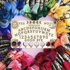 8-позиционные деревянные лотки для хранения ниток для вышивания&nbsp;TOOL-WH0056-031