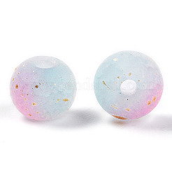 Perline di vetro screpolate con polvere glitterata&nbsp;LS-DGLA-T004-6mm-01L
