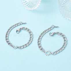 2 шт. браслеты с подвесками-соединителями из нержавеющей стали 304&nbsp;BJEW-JB12935