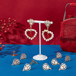 6 пара латунных сережек-гвоздиков&nbsp;KK-DC0001-29