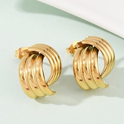 Серьги-гвоздики из нержавеющей стали 304&nbsp;EJEW-S265-04G