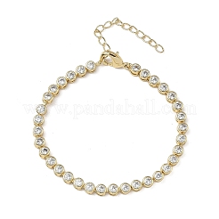 Armbänder aus Messing mit pavébesetzten Zirkonia-Steine&nbsp;KK-CBA6980-17G-B