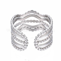 Кольцо-манжета волнообразной формы из нержавеющей стали марки 304&nbsp;RJEW-T023-34P