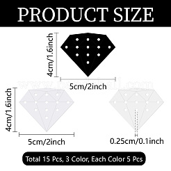 15 шт. 3-х цветные акриловые органайзеры для сережек&nbsp;EDIS-WH20016-001