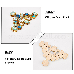 2 Stück selbstklebende Glas-Strass-Applikationen&nbsp;DIY-FG0004-34