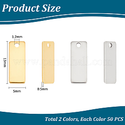 100 шт. 2 цвета 201 подвески из нержавеющей стали&nbsp;STAS-UN0054-26