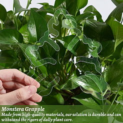 Акриловый фиксатор роста растений в форме листа&nbsp;DIY-WH0430-933A