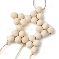 Colgantes decorativos con cuentas de madera en forma de estrella&nbsp;HJEW-TA00300