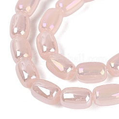 Chapelets de perles en verre d'imitation jade électrolytique&nbsp;LS-EGLA-Q132-03B-B02