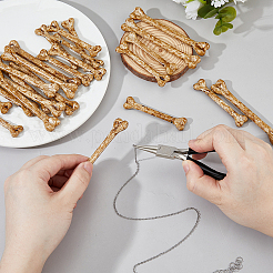 24 шт. 2 стиля декора из смоляной кости&nbsp;AJEW-DC0003-24