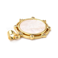 Кулоны из экологически чистой латуни с прозрачным кубическим цирконием&nbsp;KK-D066-24G-RS