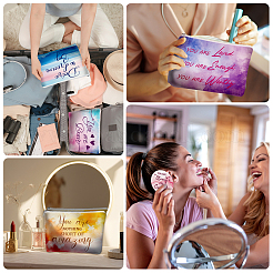 10 шт. 10 стиля полиэстеровых холщовых косметичек&nbsp;ABAG-TN0001-01