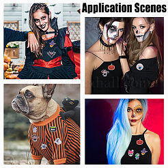 13 шт. полиэстеровая компьютерная вышивка на ткани для Хэллоуина&nbsp;PATC-WH0002-103