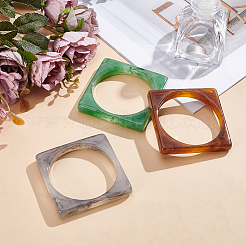 3шт. двухцветные акриловые браслеты&nbsp;BJEW-UN0001-72A