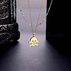 Collares colgantes de esqueleto de acero inoxidable 304&nbsp;JN1059A
