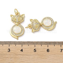 Латунные микропаве прозрачные подвески с фианитом&nbsp;KK-C045-12G