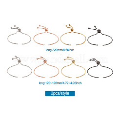 Покрытие стойки экологически чистое изготовление браслетов из латуни-цепочки&nbsp;KK-TA0007-84-RS