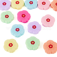 14 Stück 7 Farben Blumen-Blumenperlen aus lebensmittelechtem&nbsp;SIL-TA0003-11